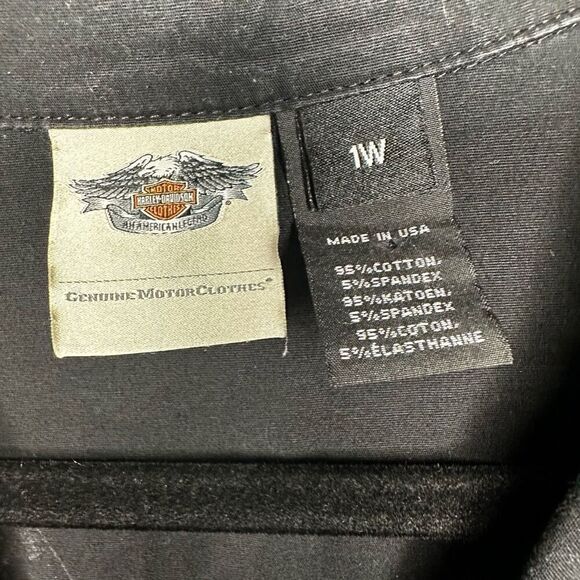 Harley Davidson Sleeveless Zip Up Shirt Top Blouse Size 1X - Picture 4 of 7